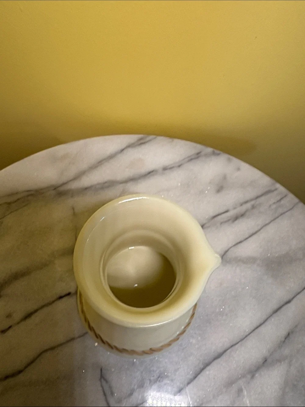 Vintage Wheatonware creamer made from ivory custard glass